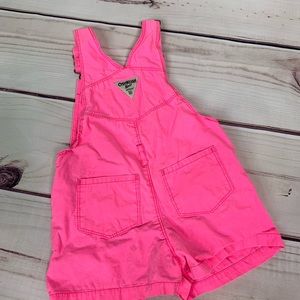 OshKosh B'gosh Bottoms - OshKosh B’Gosh • neon pink short overalls OshKosh B'gosh Bottoms - OshKosh B’Gosh • neon pink short overalls